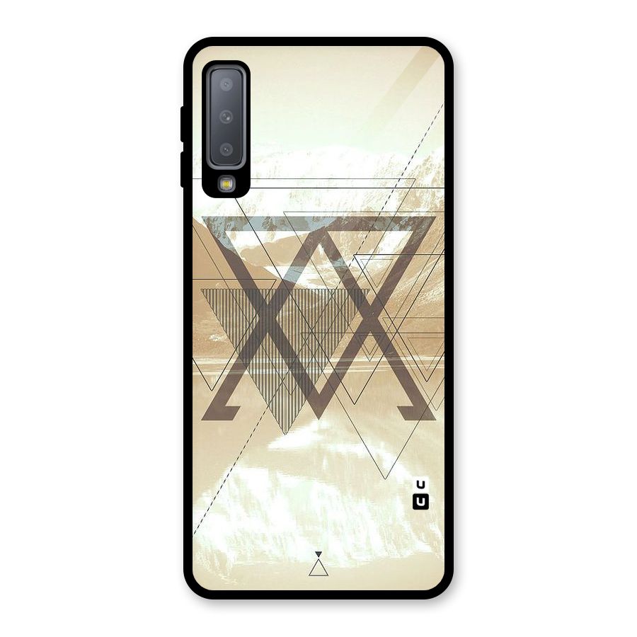 Beige View Glass Back Case for Galaxy A7 (2018)