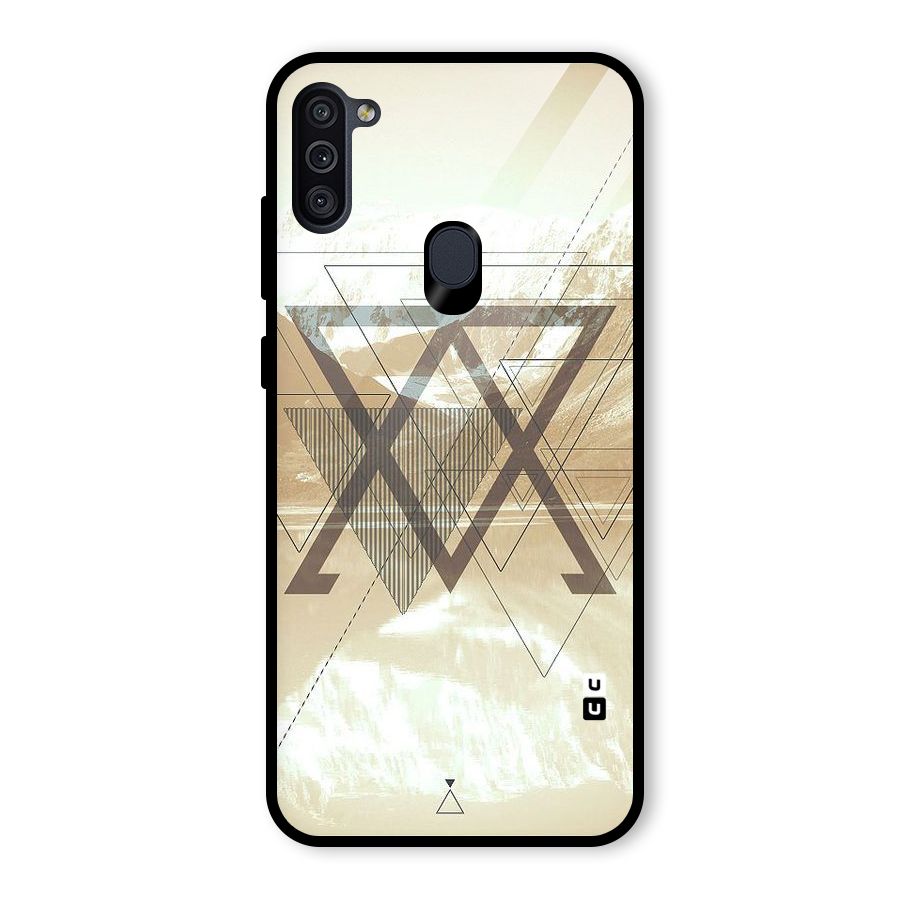 Beige View Glass Back Case for Galaxy M11