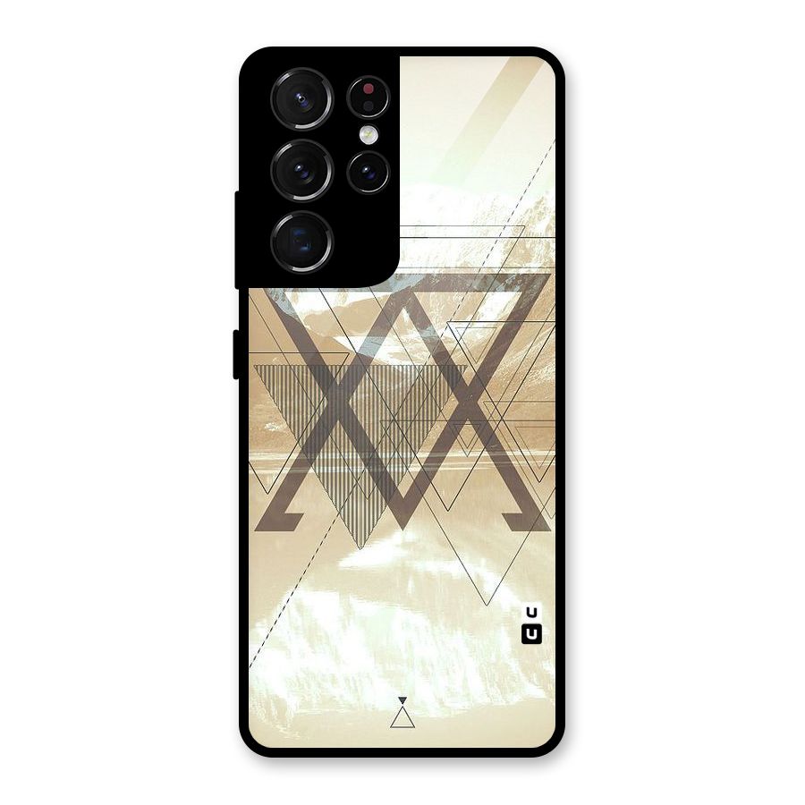 Beige View Glass Back Case for Galaxy S21 Ultra 5G