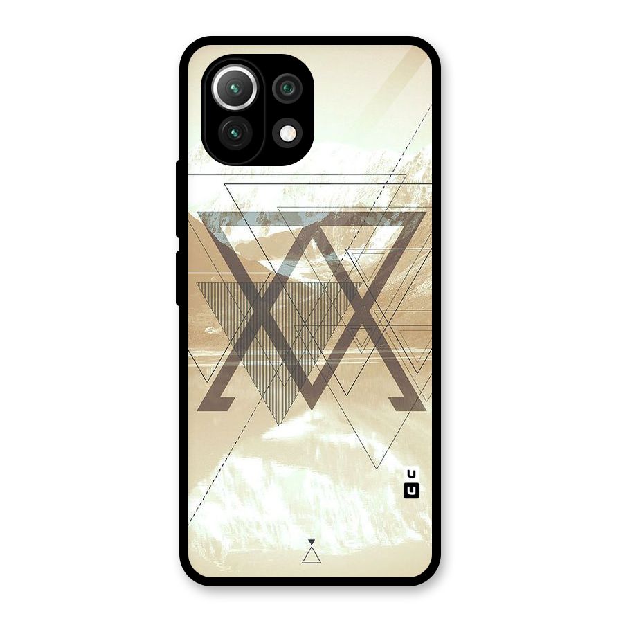 Beige View Glass Back Case for Mi 11 Lite