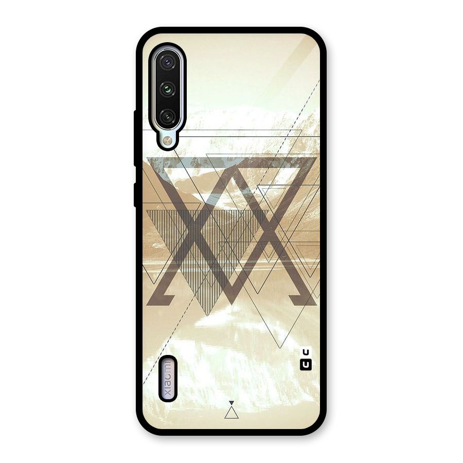 Beige View Glass Back Case for Mi A3