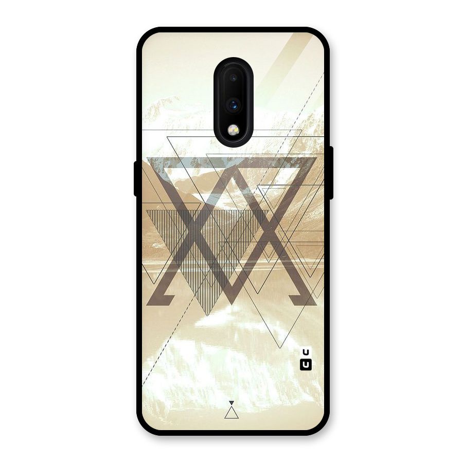 Beige View Glass Back Case for OnePlus 7