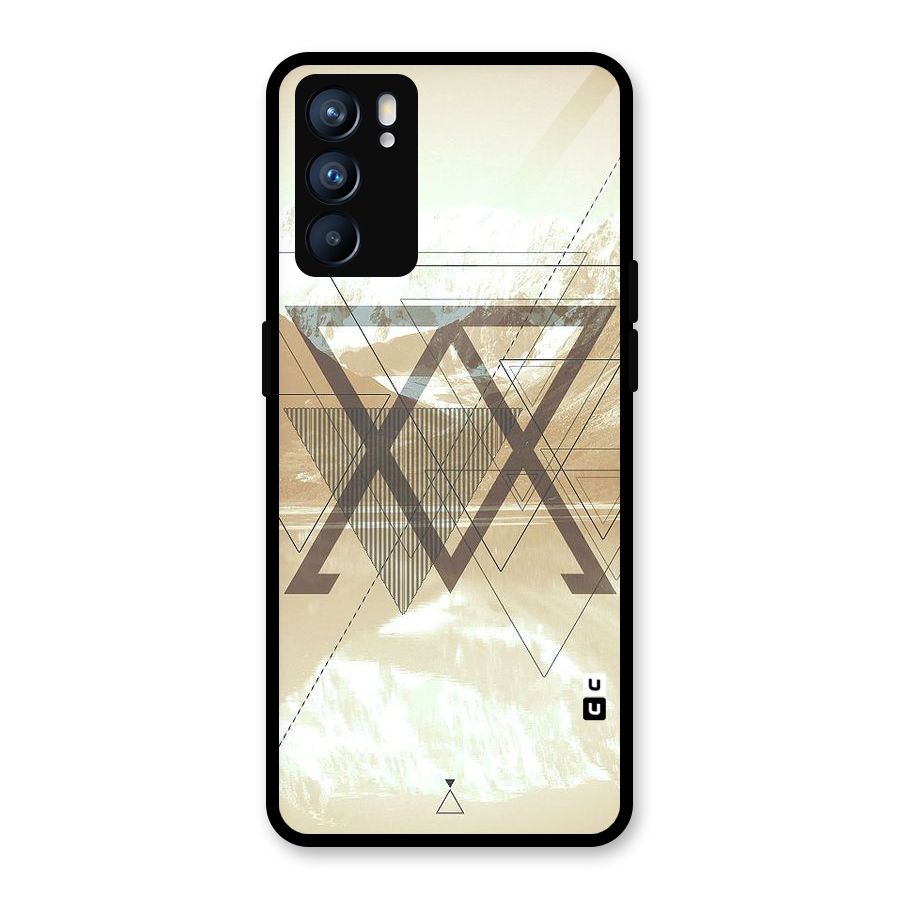 Beige View Glass Back Case for Oppo Reno6 5G