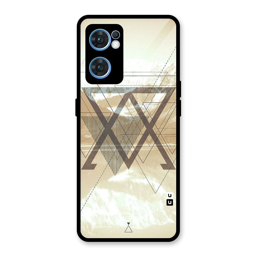 Beige View Glass Back Case for Oppo Reno7 5G
