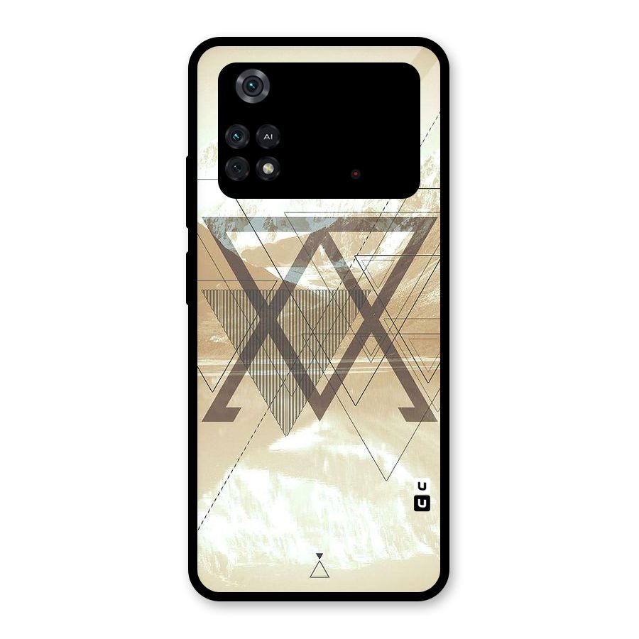 Beige View Glass Back Case for Poco M4 Pro 4G