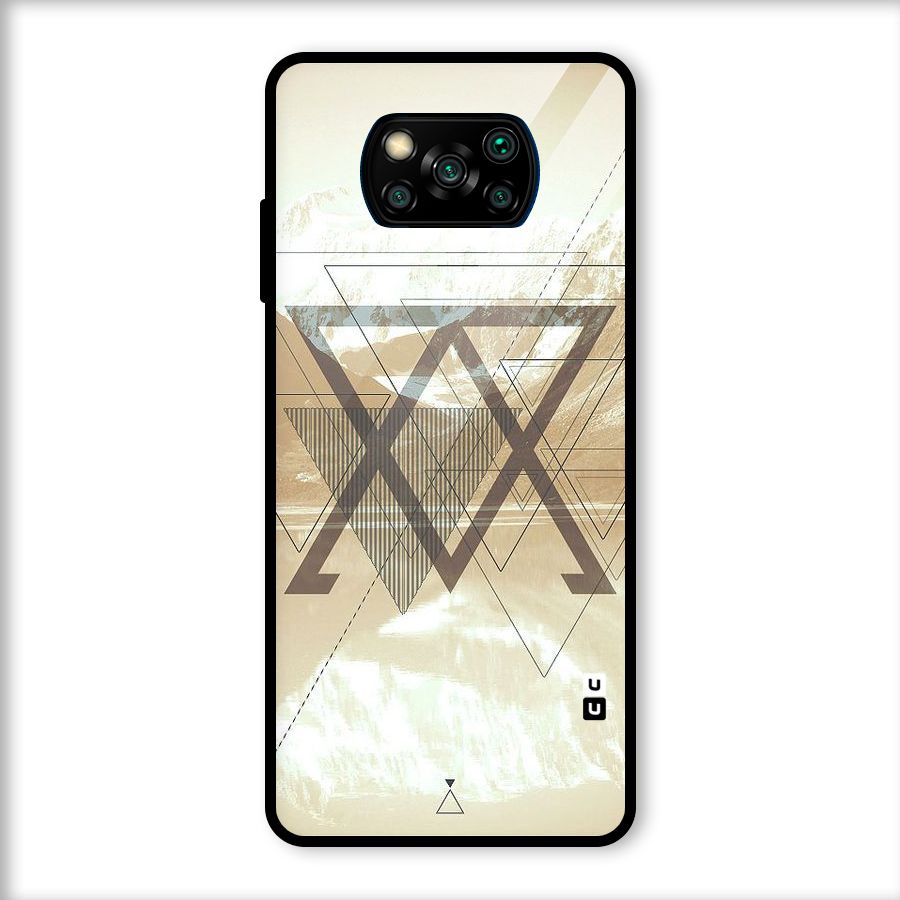 Beige View Glass Back Case for Poco X3