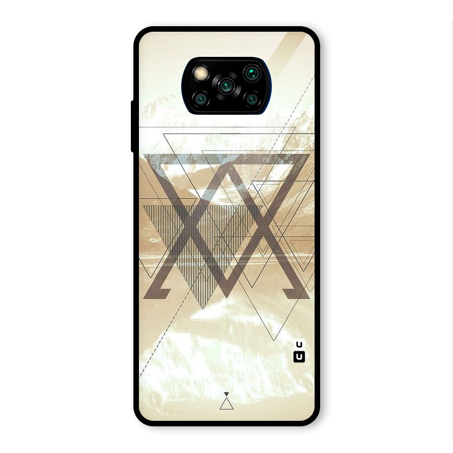 Beige View Glass Back Case for Poco X3 Pro