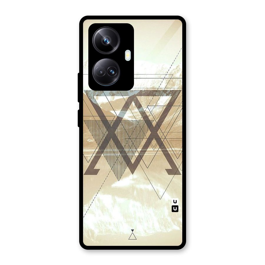 Beige View Glass Back Case for Realme 10 Pro Plus
