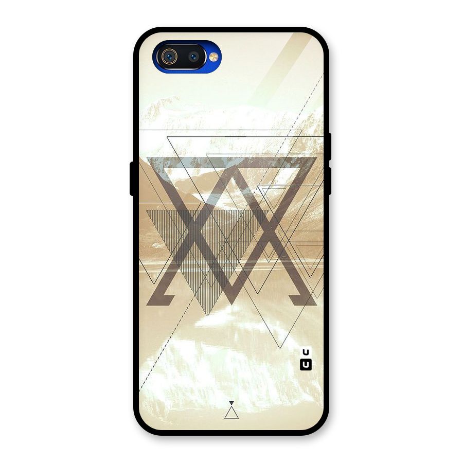 Beige View Glass Back Case for Realme C2