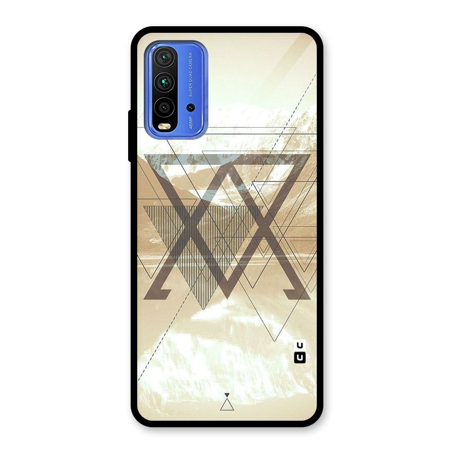 Beige View Glass Back Case for Redmi 9 Power