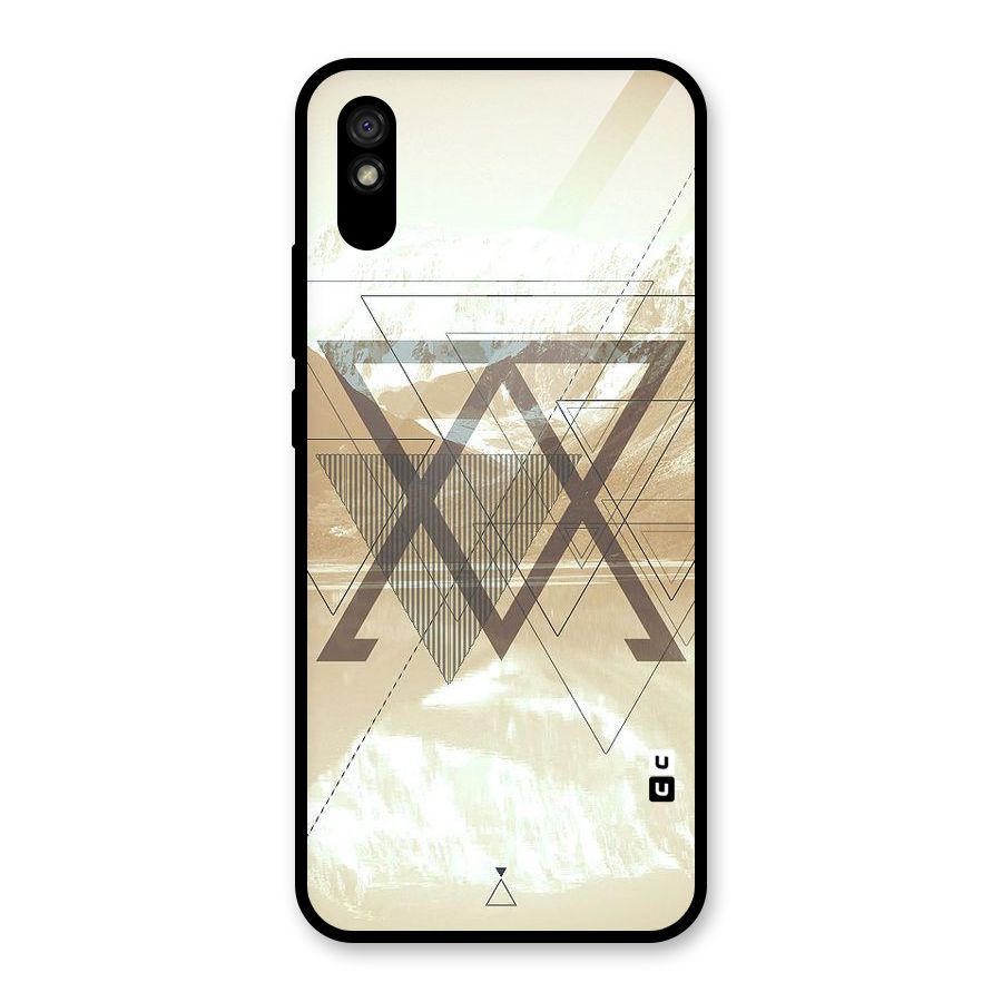 Beige View Glass Back Case for Redmi 9i
