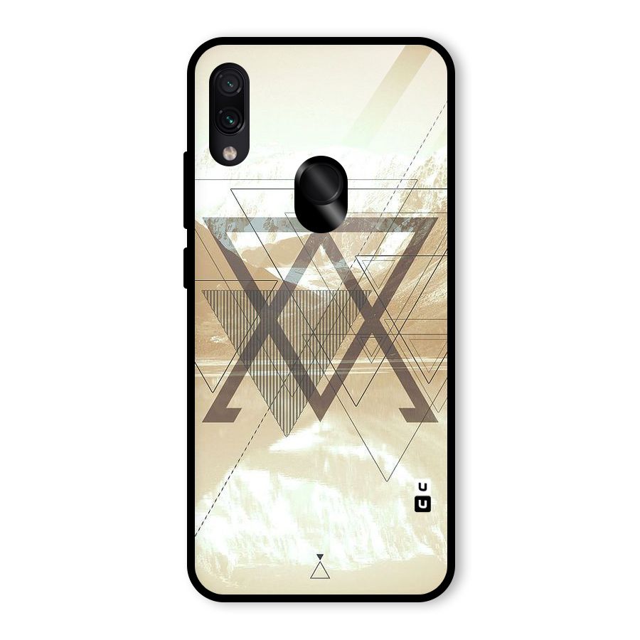 Beige View Glass Back Case for Redmi Note 7 Pro