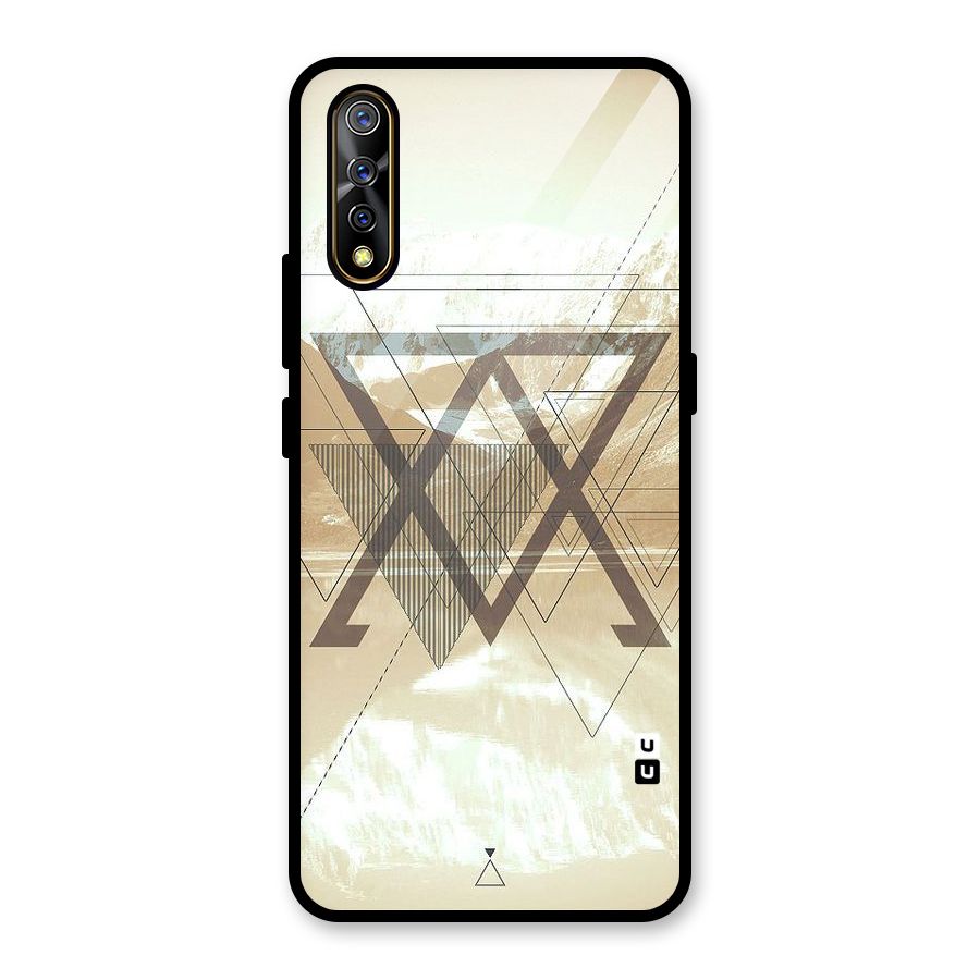 Beige View Glass Back Case for Vivo S1