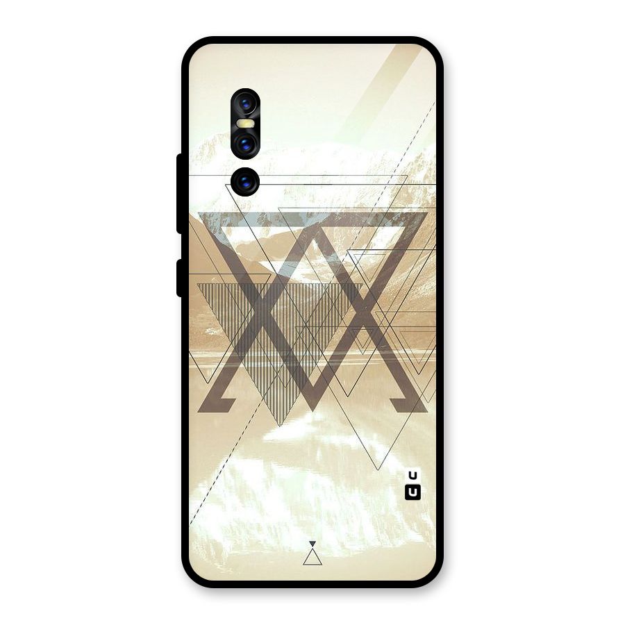 Beige View Glass Back Case for Vivo V15 Pro