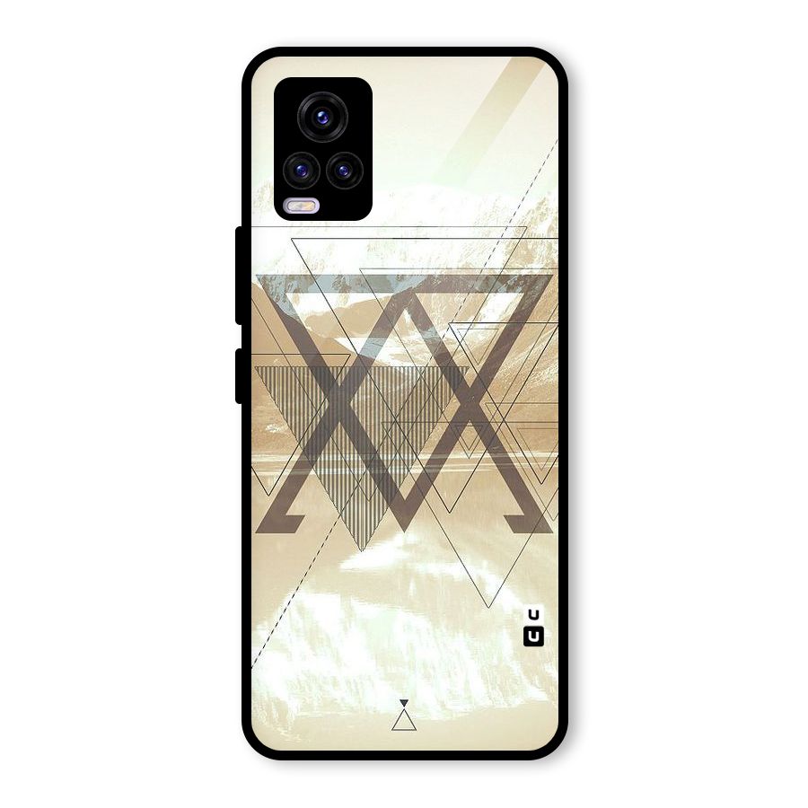 Beige View Glass Back Case for Vivo V20