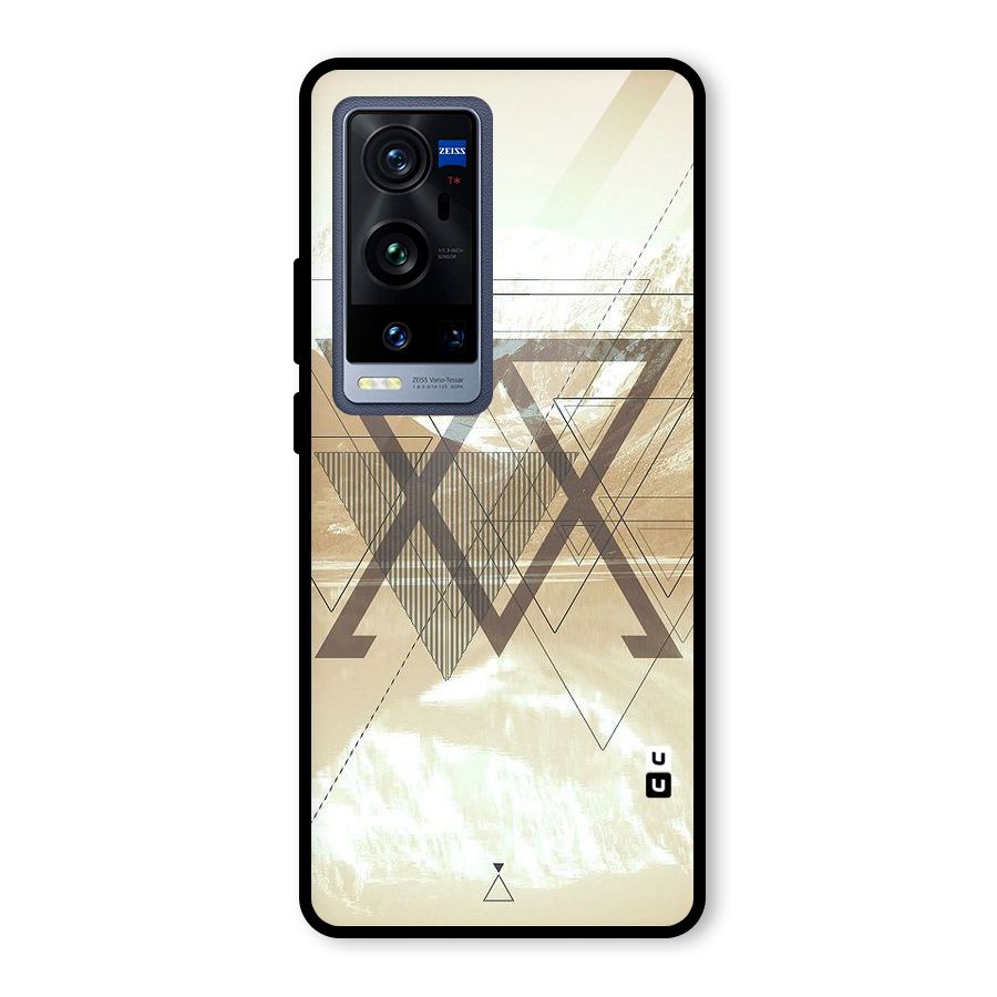 Beige View Glass Back Case for Vivo X60 Pro Plus