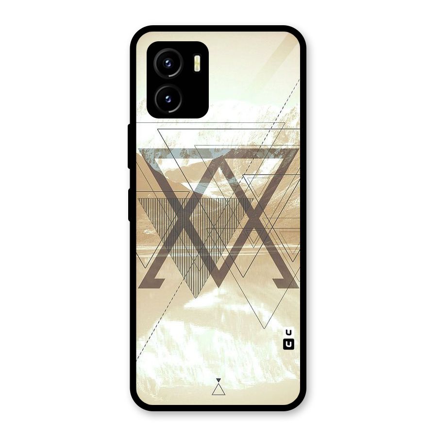 Beige View Glass Back Case for Vivo Y15s