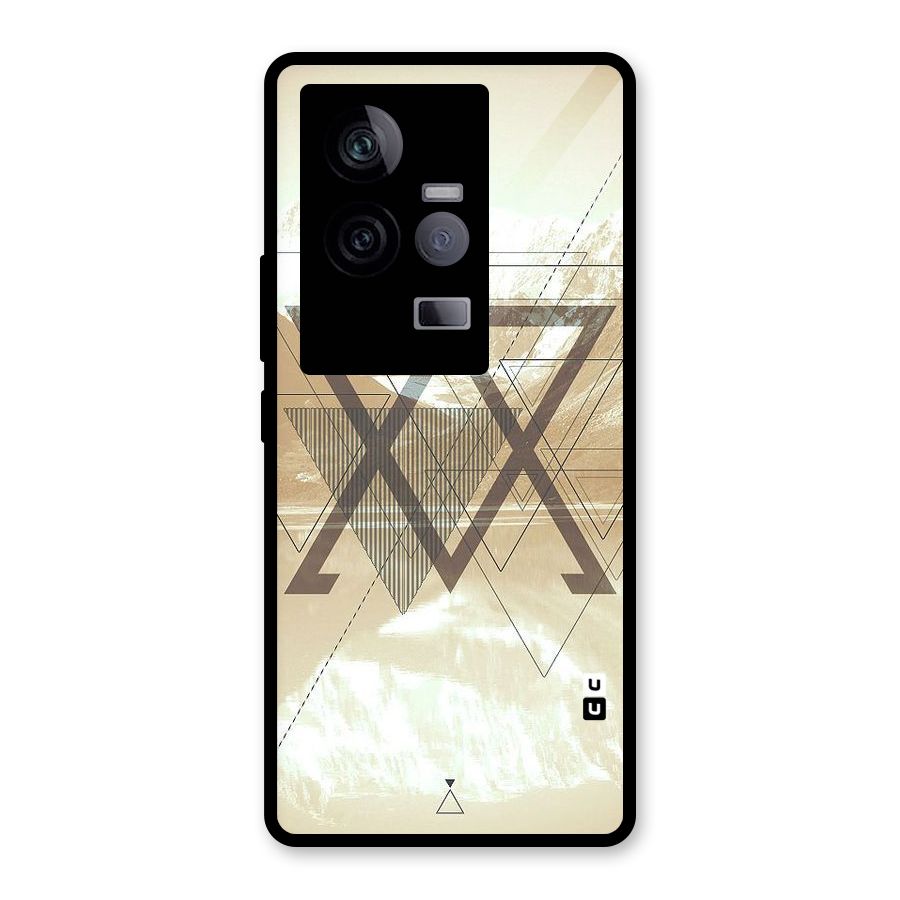 Beige View Glass Back Case for Vivo iQOO 11 5G