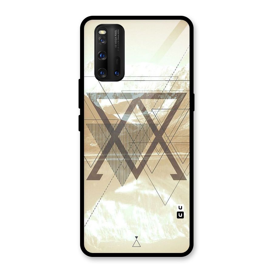 Beige View Glass Back Case for Vivo iQOO 3