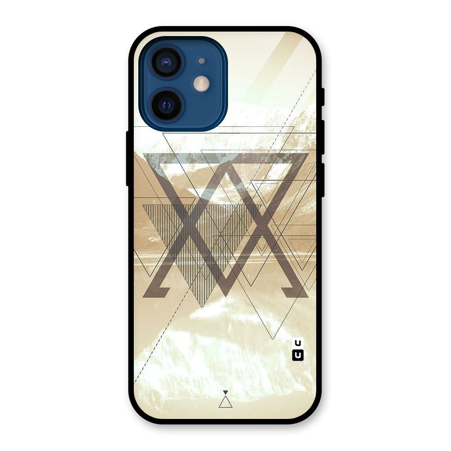 Beige View Glass Back Case for iPhone 12 Mini