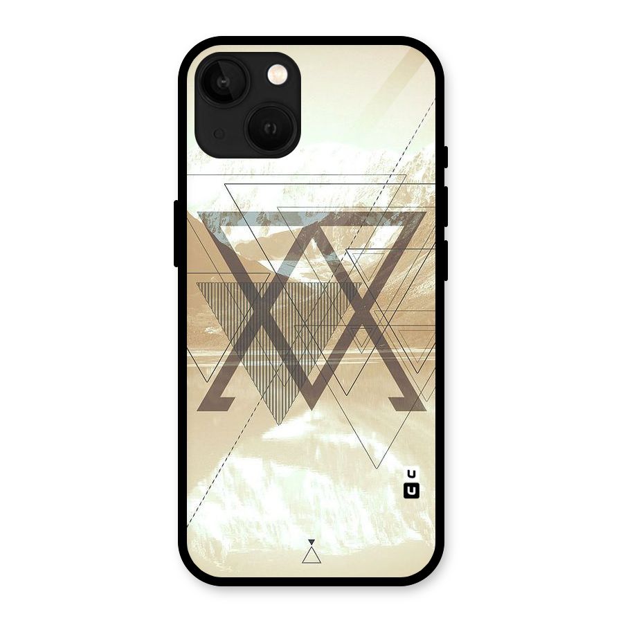 Beige View Glass Back Case for iPhone 13