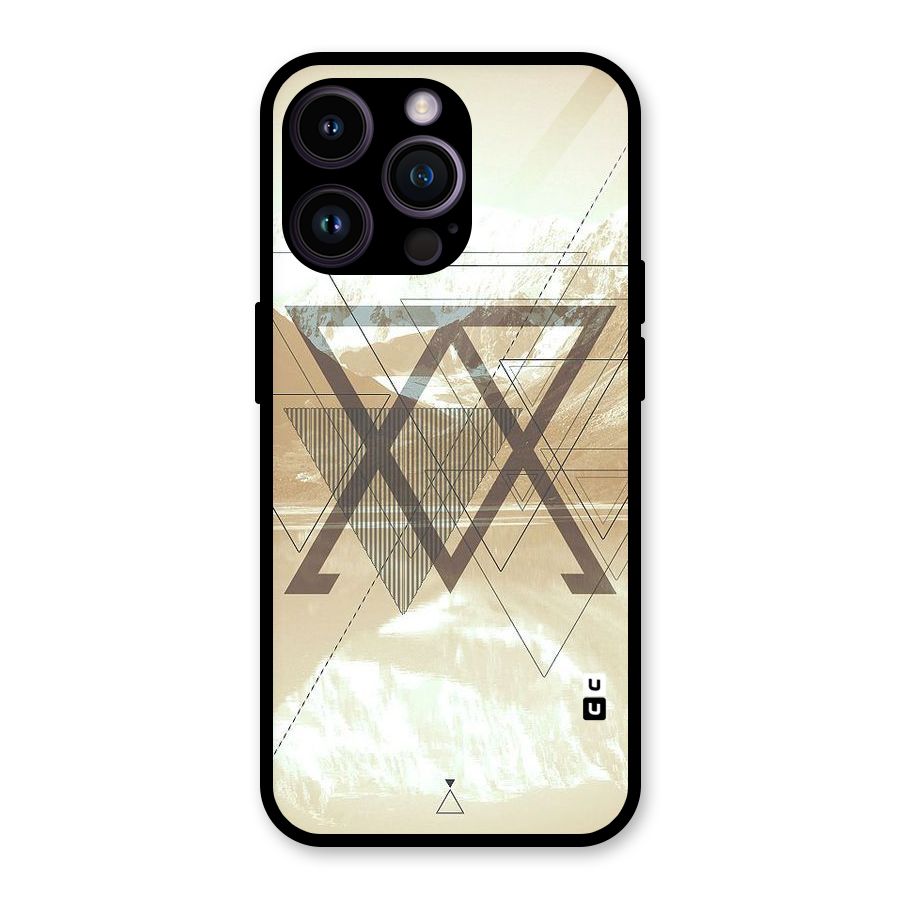 Beige View Glass Back Case for iPhone 14 Pro Max