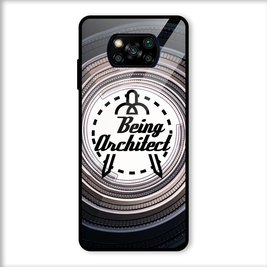 Being Architect Glass Back Case for Poco X3