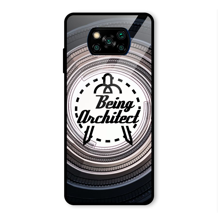 Being Architect Glass Back Case for Poco X3 Pro