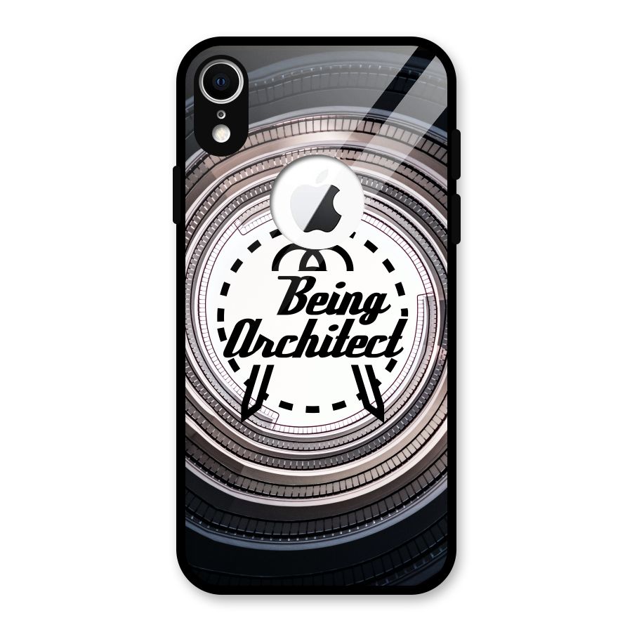 Being Architect Glass Back Case for iPhone XR Logo Cut