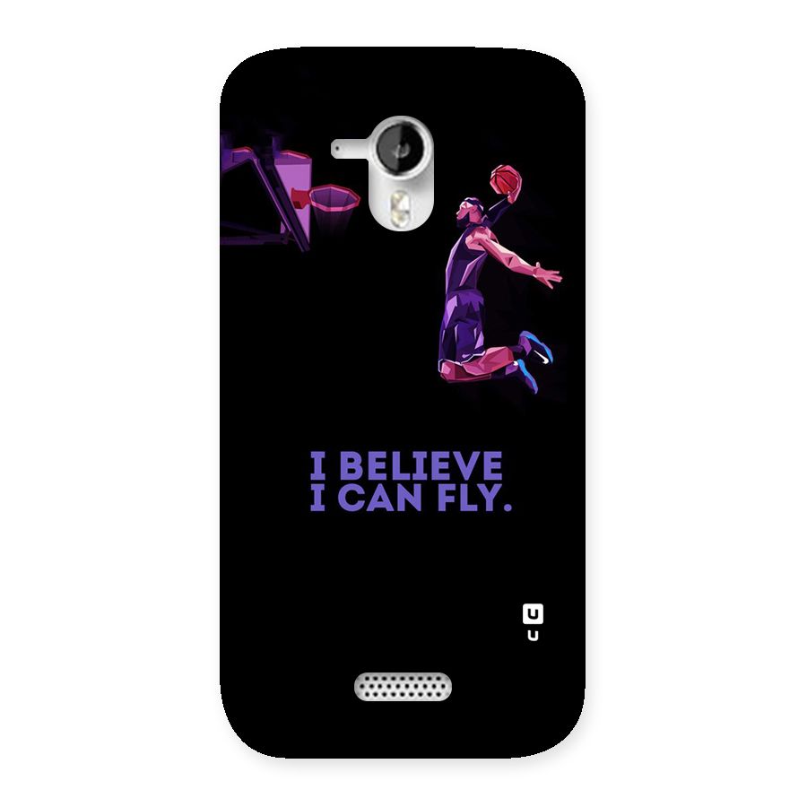 Believe And Fly Back Case for Micromax Canvas HD A116