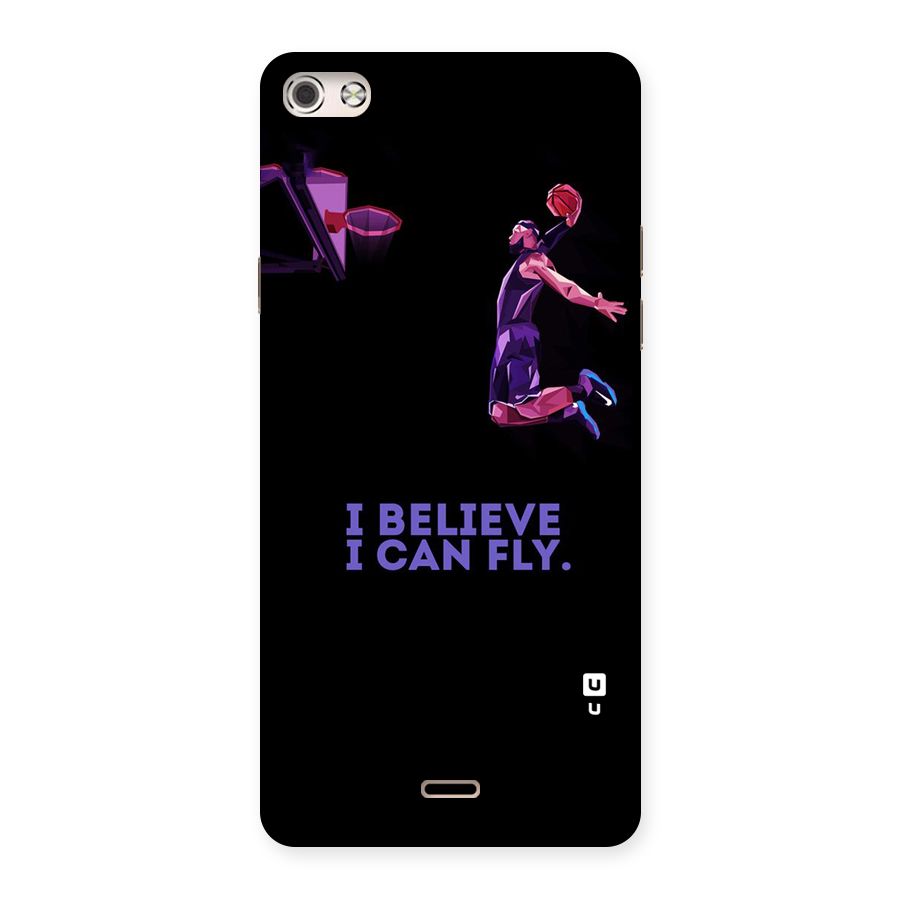 Believe And Fly Back Case for Micromax Canvas Silver 5
