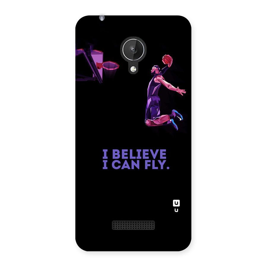 Believe And Fly Back Case for Micromax Canvas Spark Q380