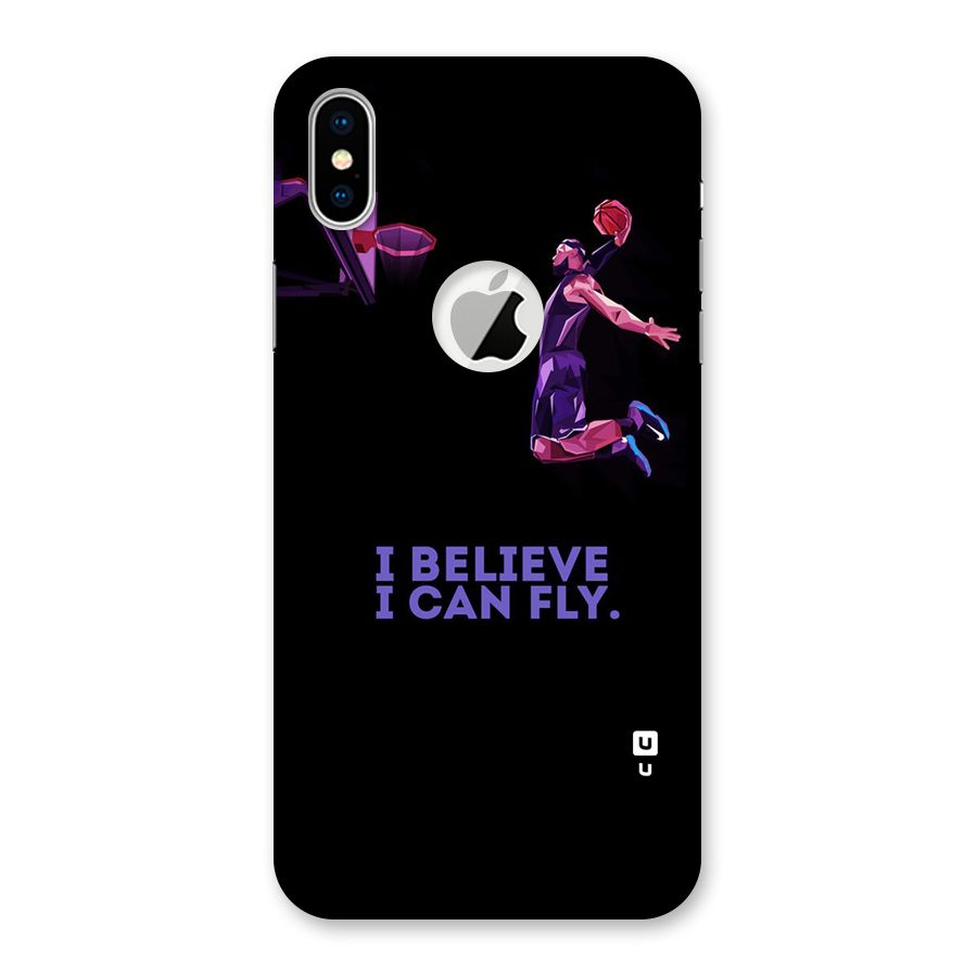 Believe And Fly Back Case for iPhone XS Logo Cut