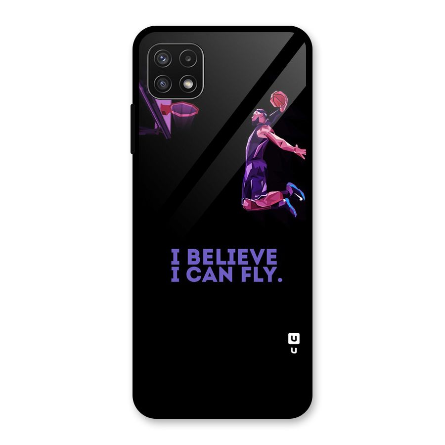 Believe And Fly Glass Back Case for Galaxy A22 5G