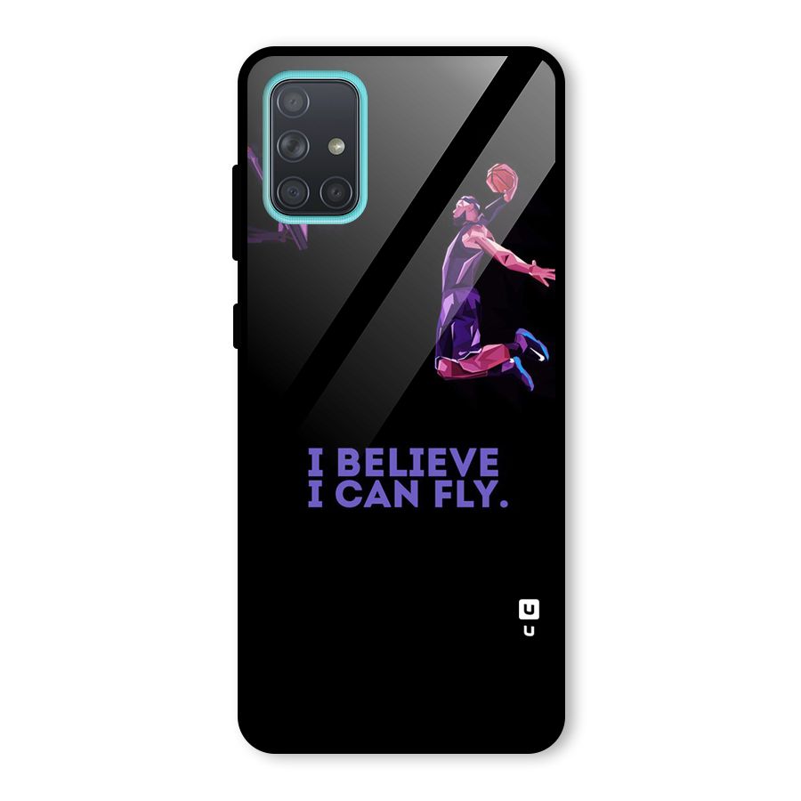 Believe And Fly Glass Back Case for Galaxy A71