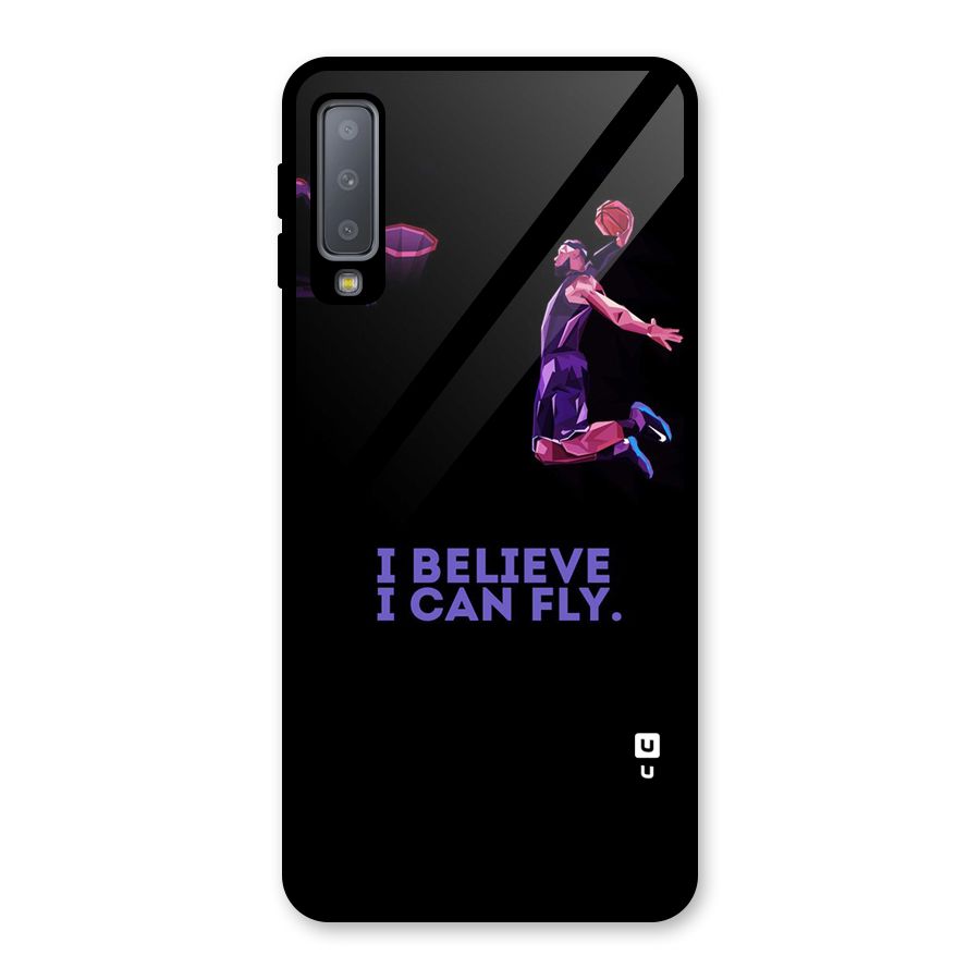 Believe And Fly Glass Back Case for Galaxy A7 (2018)