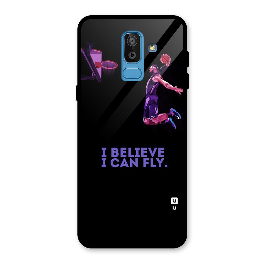 Believe And Fly Glass Back Case for Galaxy J8