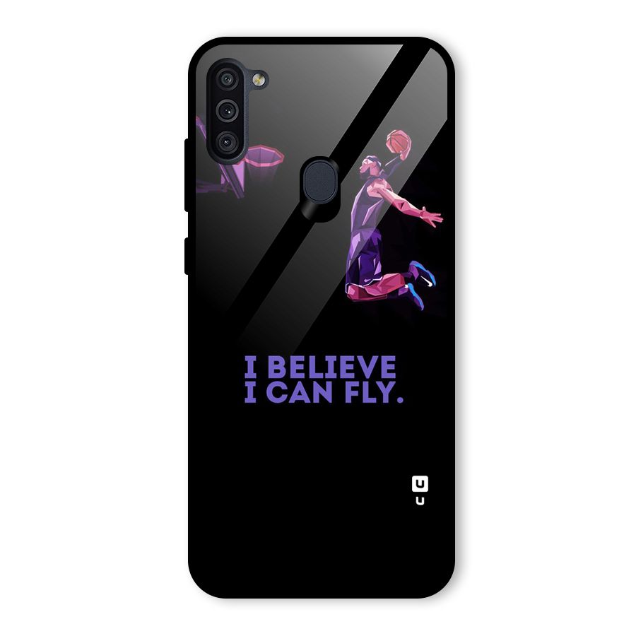 Believe And Fly Glass Back Case for Galaxy M11