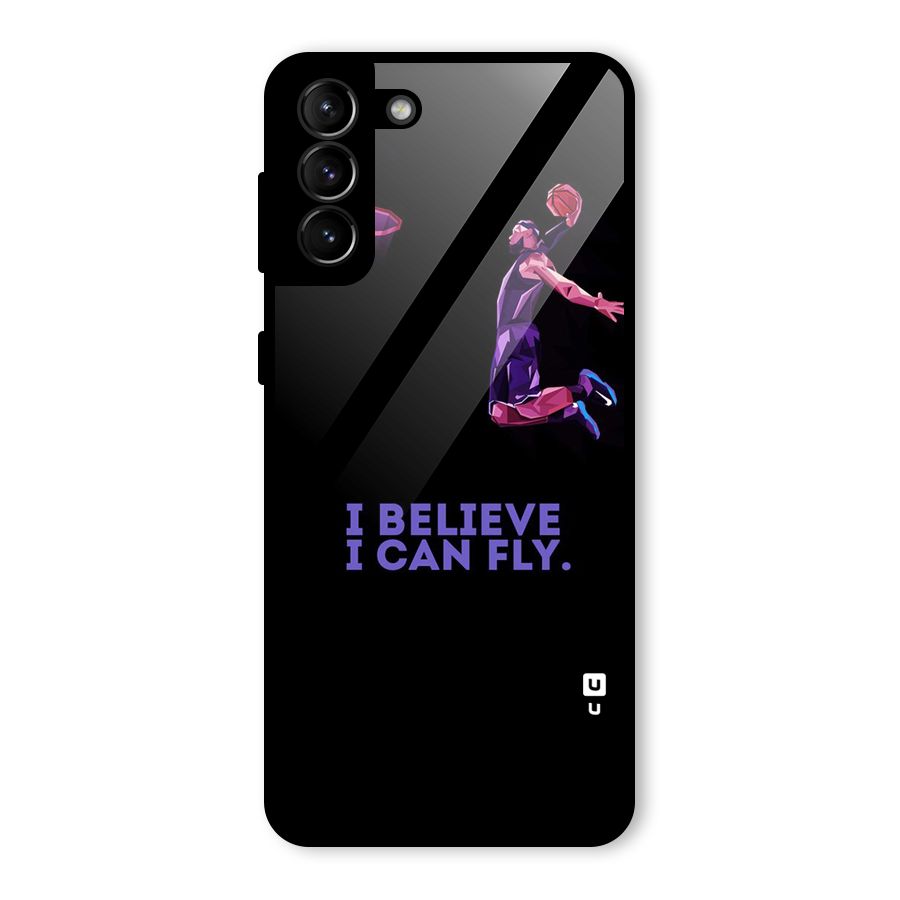 Believe And Fly Glass Back Case for Galaxy S21 Plus