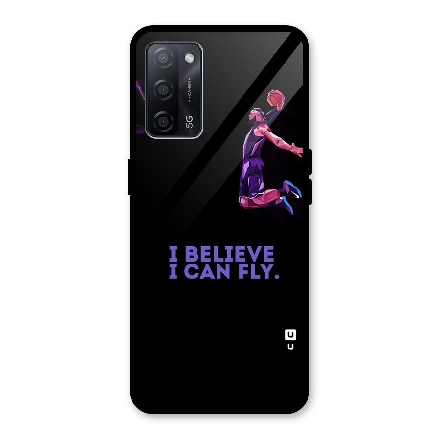 Believe And Fly Glass Back Case for Oppo A53s 5G