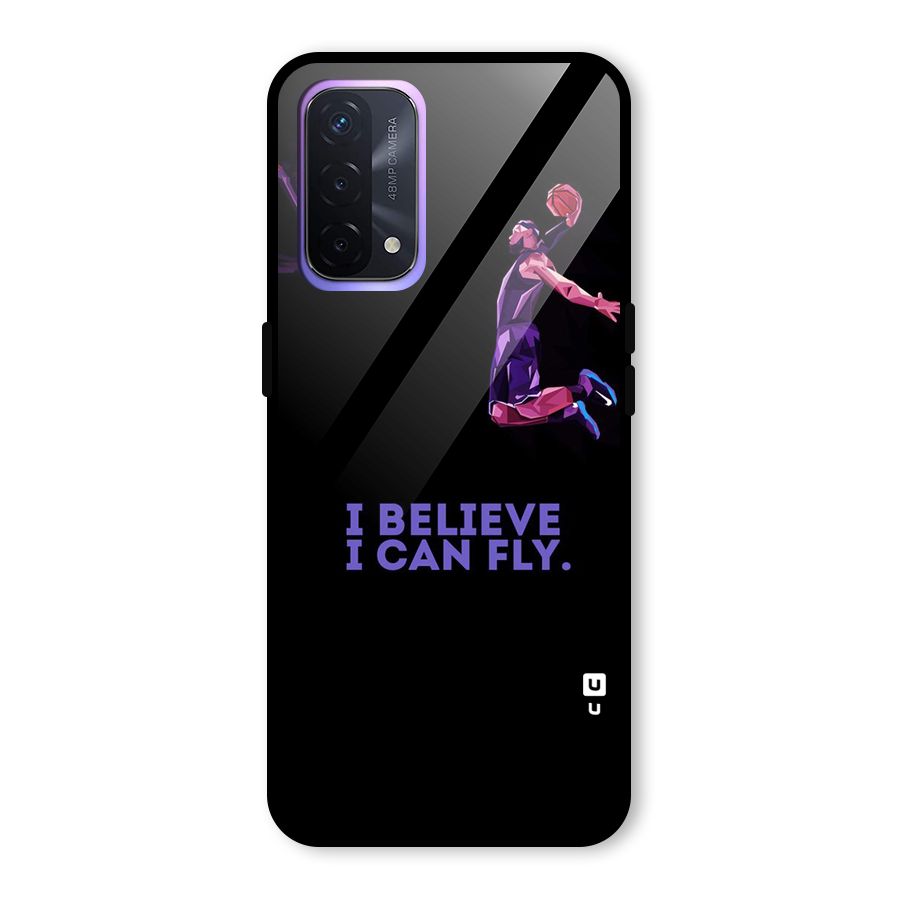 Believe And Fly Glass Back Case for Oppo A74 5G
