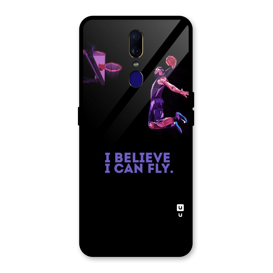 Believe And Fly Glass Back Case for Oppo F11