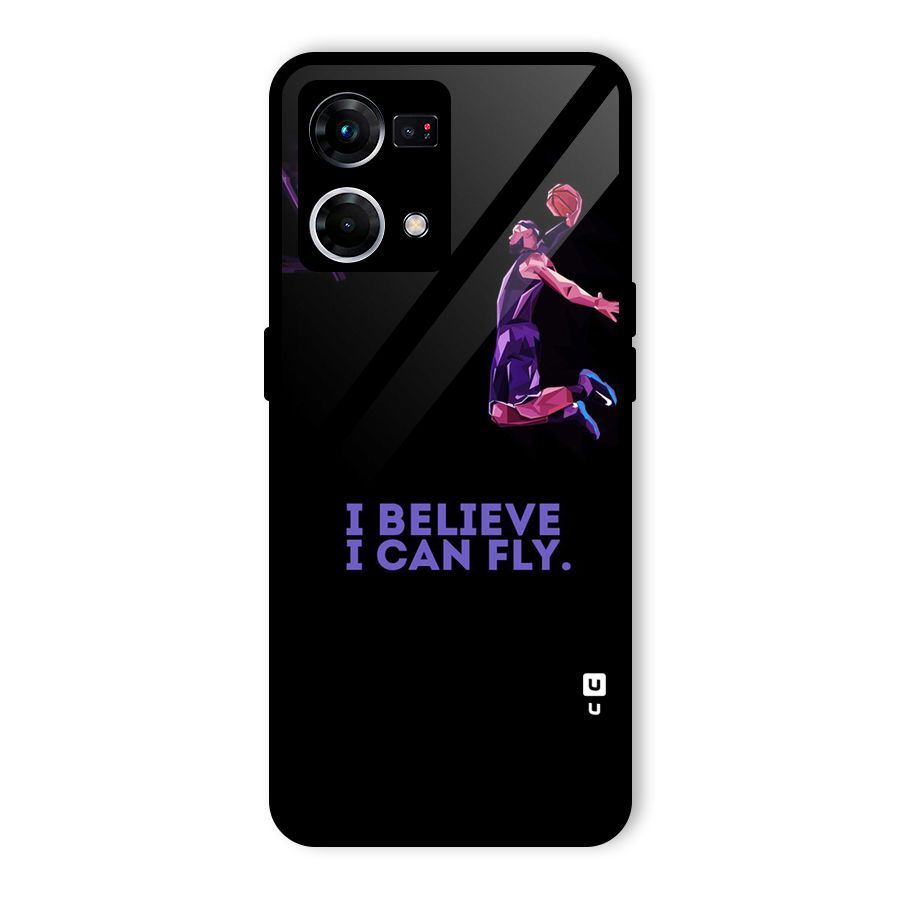 Believe And Fly Glass Back Case for Oppo F21 Pro 4G