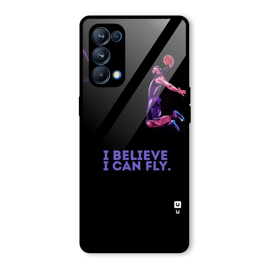 Believe And Fly Glass Back Case for Oppo Reno5 Pro 5G