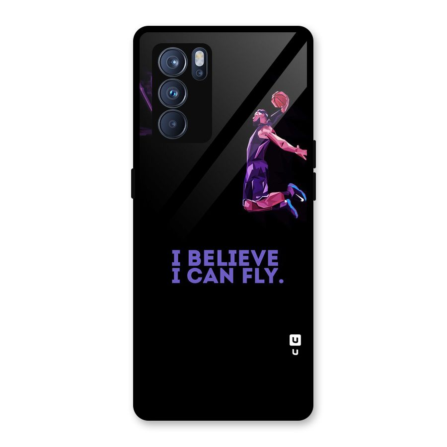 Believe And Fly Glass Back Case for Oppo Reno6 Pro 5G