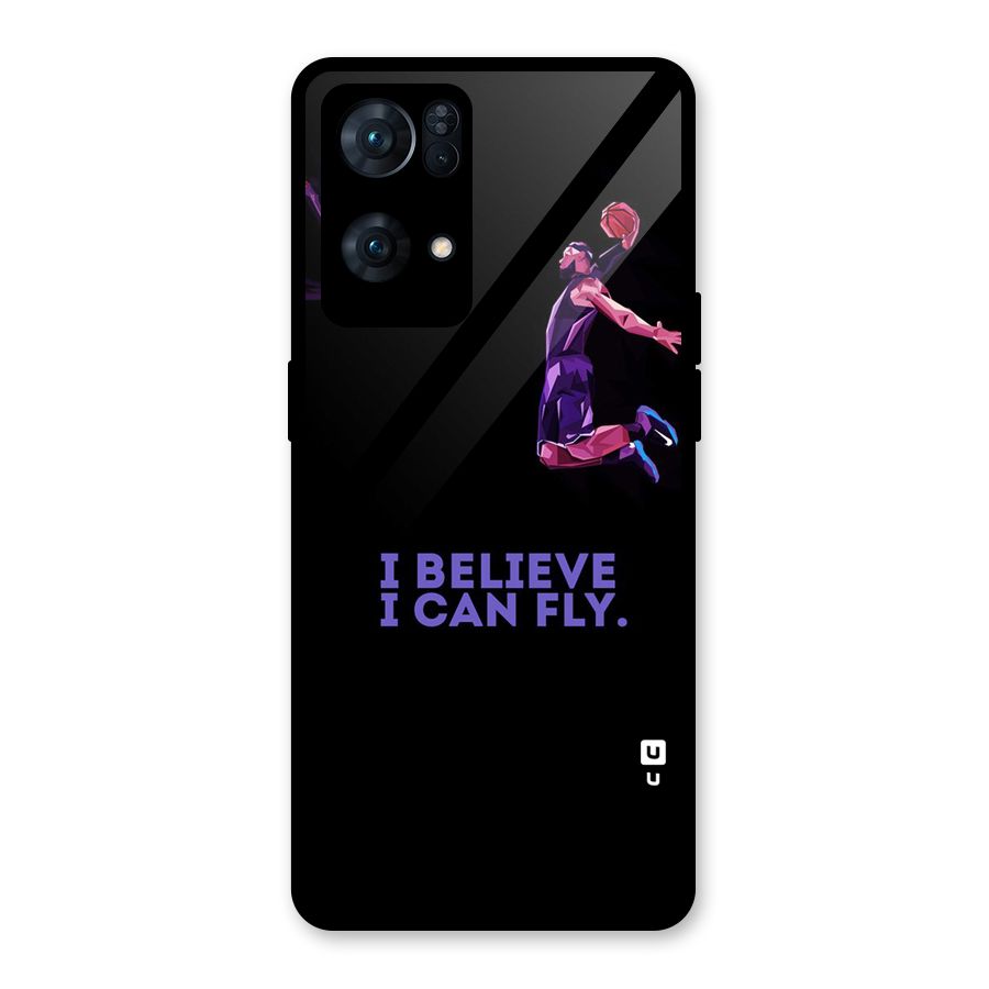 Believe And Fly Glass Back Case for Oppo Reno7 Pro 5G