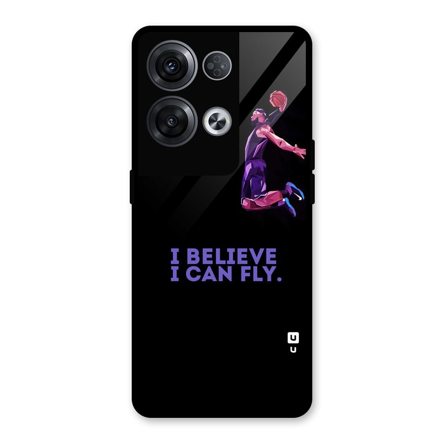 Believe And Fly Glass Back Case for Oppo Reno8 Pro 5G