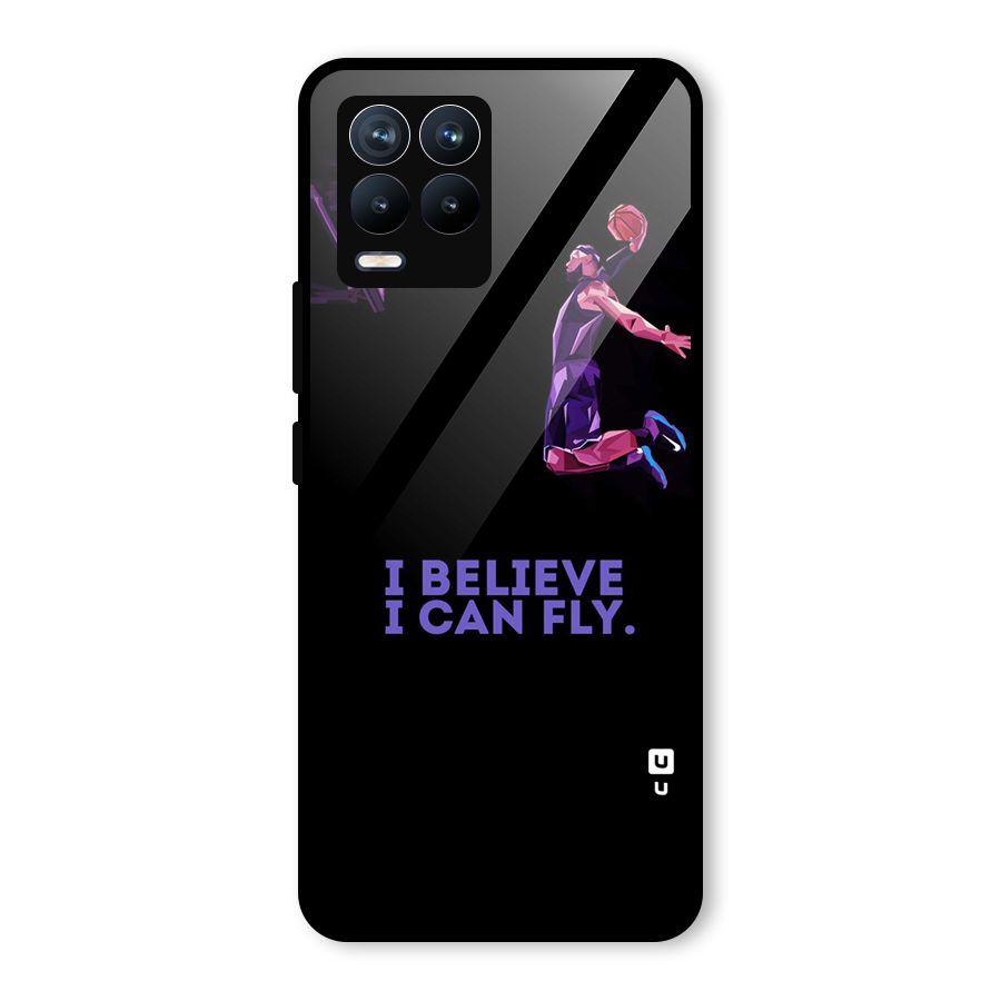 Believe And Fly Glass Back Case for Realme 8 Pro