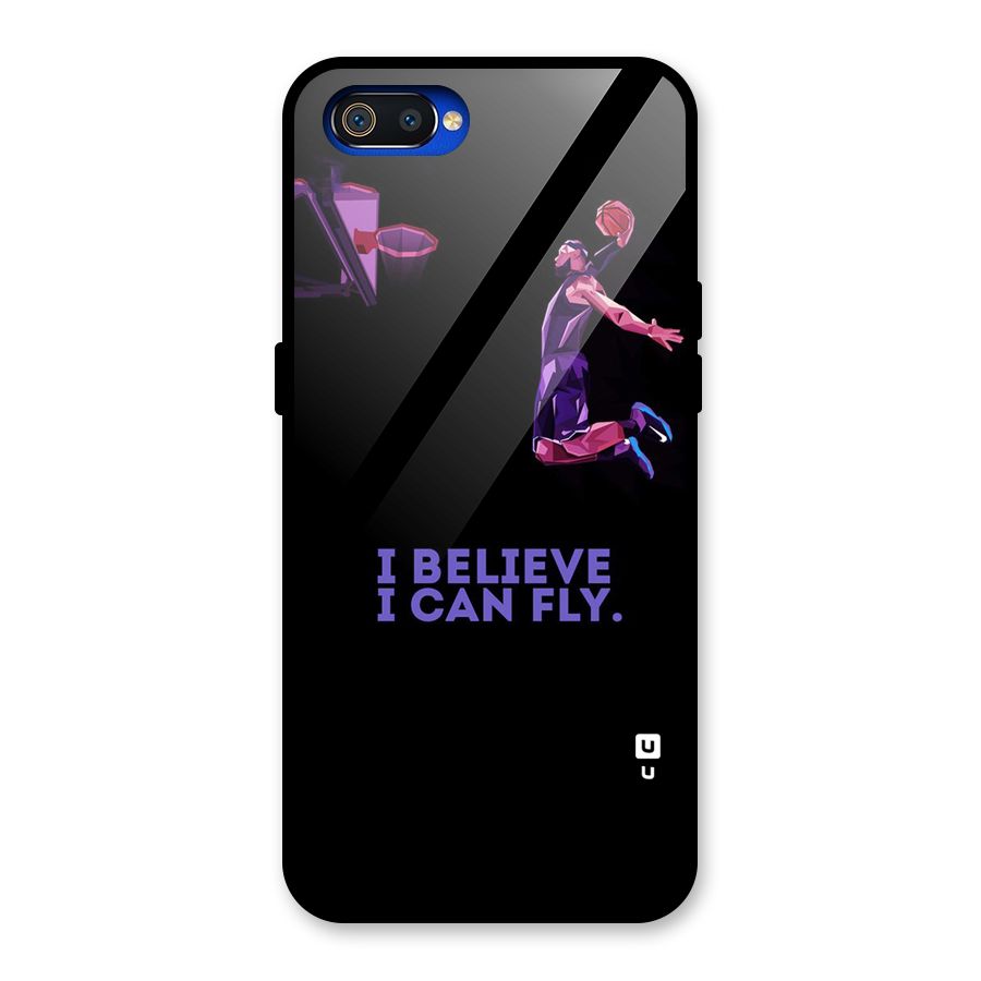 Believe And Fly Glass Back Case for Realme C2