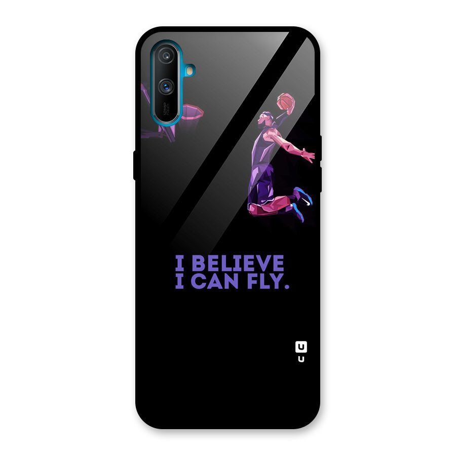 Believe And Fly Glass Back Case for Realme C3
